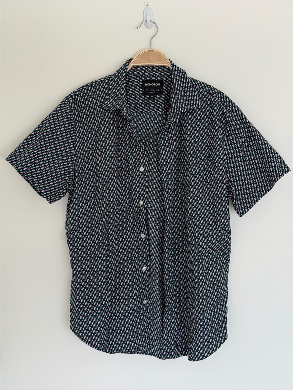 Bonobos Men's Short Sleeve Patterned Button-Up Shirt